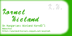 kornel wieland business card